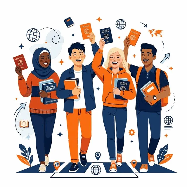 Students studying abroad